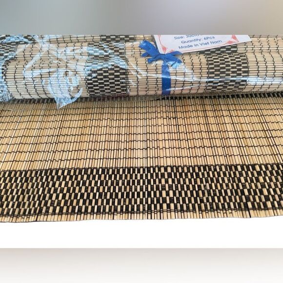 6 PIECE BAMBOO PLACEMAT SET - Picture 3 of 8